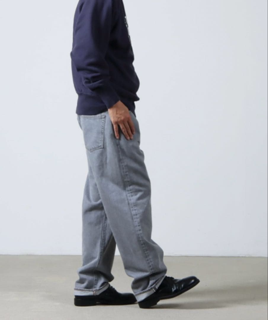 新品タグ付　CIOTA シオタ　デニムストレートパンツ ライトグレー