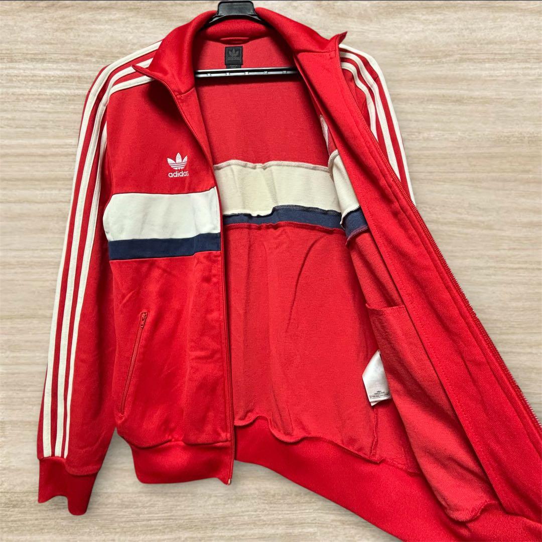 極美品 adidas originals トラックジャケット ブンデスリーガ 赤