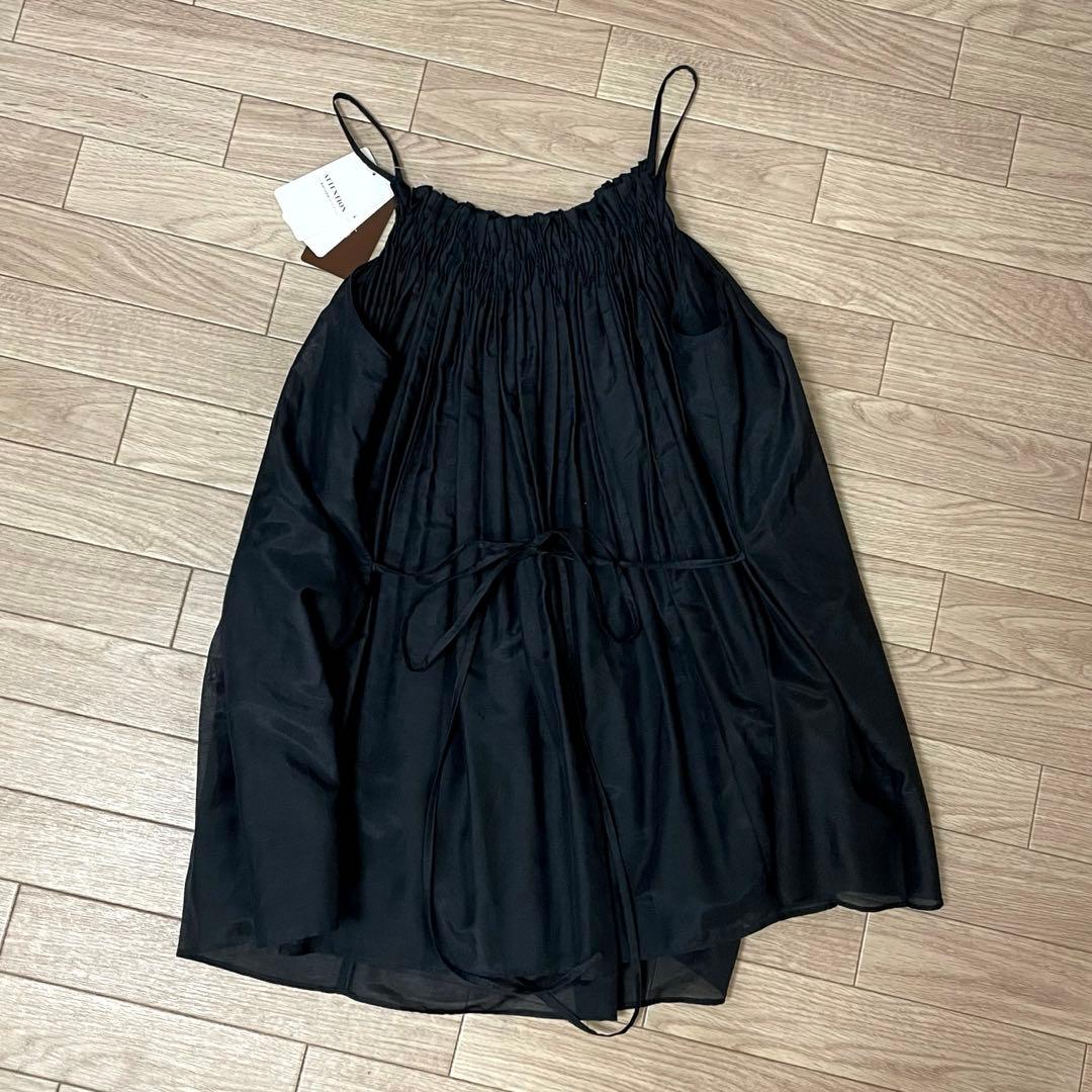 plage GATHERED DESIGN キャミ タグ付き　黒