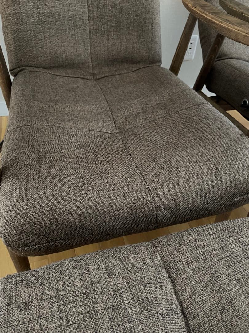 Musou Furniture リクライニング1人掛け 2脚 オットマン