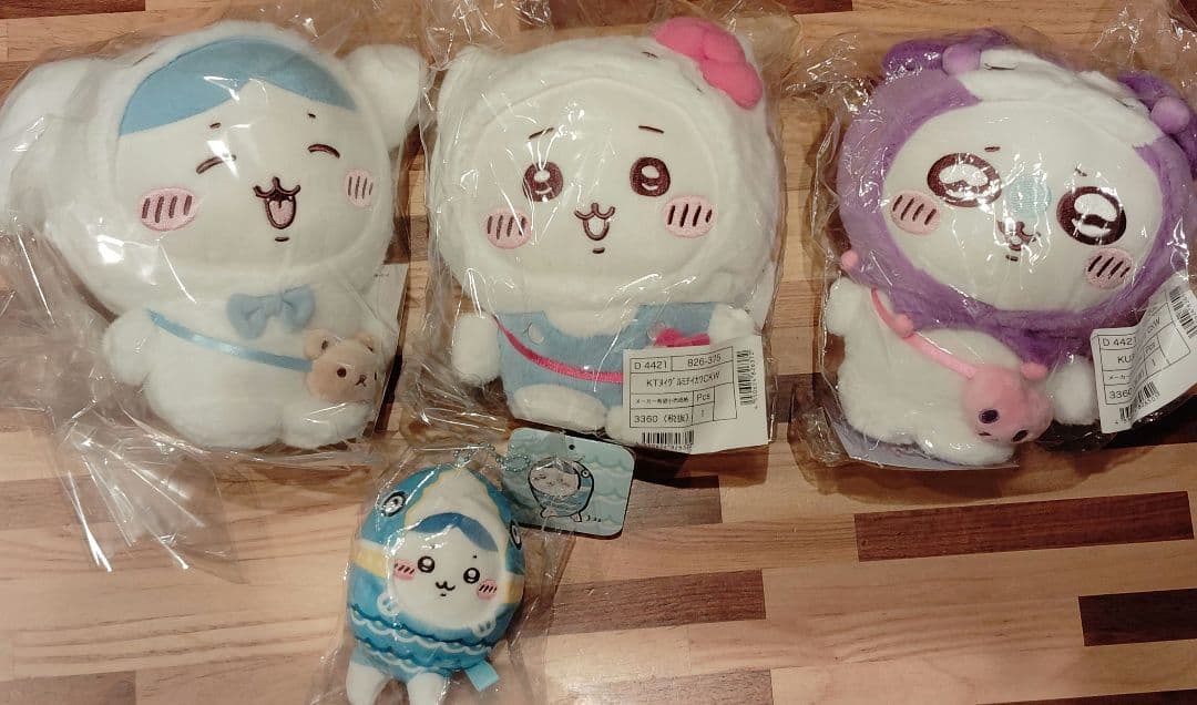 ちいかわ×サンリオコラボぬいぐるみ＆鯉のぼりマスコット（ハチワレ）セット☆