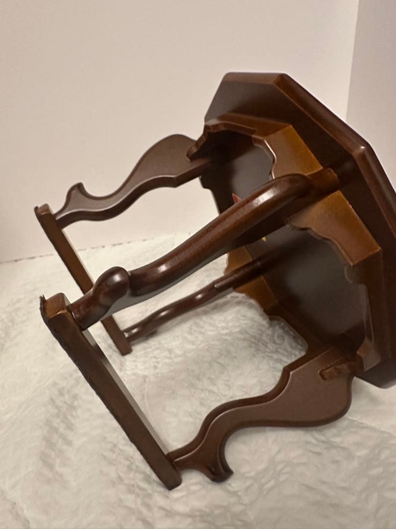 韓国ソバン(小盤) 12角　虎足盤　アンティーク調　新品　李朝　漆塗ミニテーブル