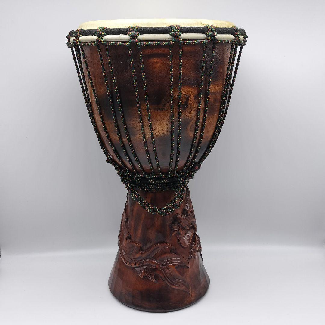 ジャンベ 民族楽器 打楽器 アフリカ 太鼓 彫刻 木彫り