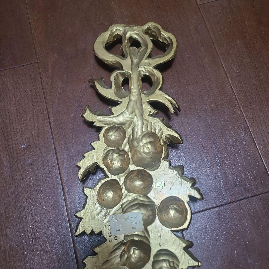 金色のフルーツ装飾壁掛け二個セット