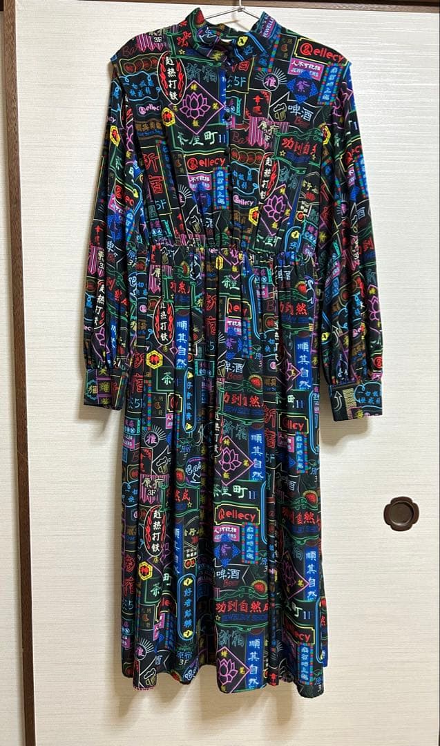 &ellecy アンドエルシー　ネオン　ワンピース　美品