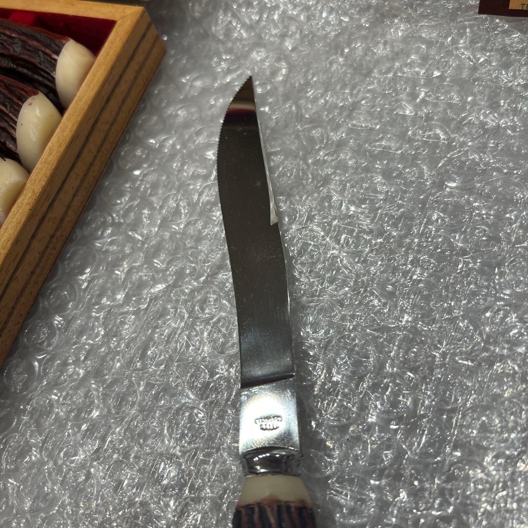 ステーキナイフ・新品未使用　6本・レトロ　昭和35年（ステンレススチール）