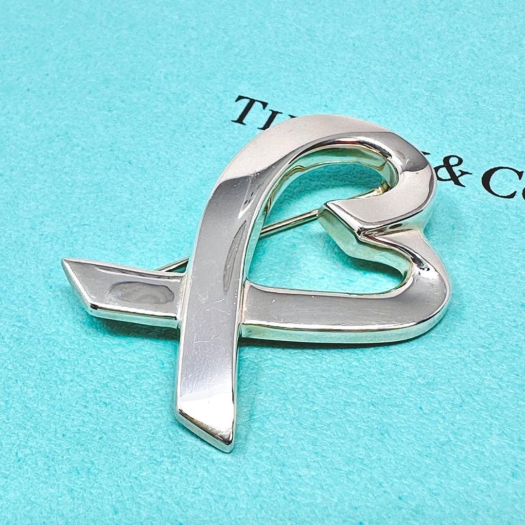 Tiffany ラビングハート　ハート　シルバー　ブローチ　Ag925