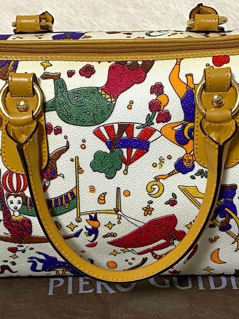 Piero Guidiマジックサーカス　ハンドバッグ　ボストン　PVCレザー美品