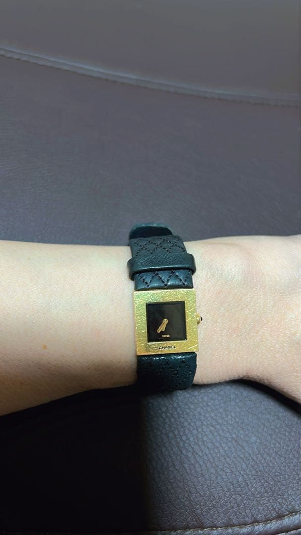 CHANEL マトラッセゴールドk18sizeＳ ブラックH0680