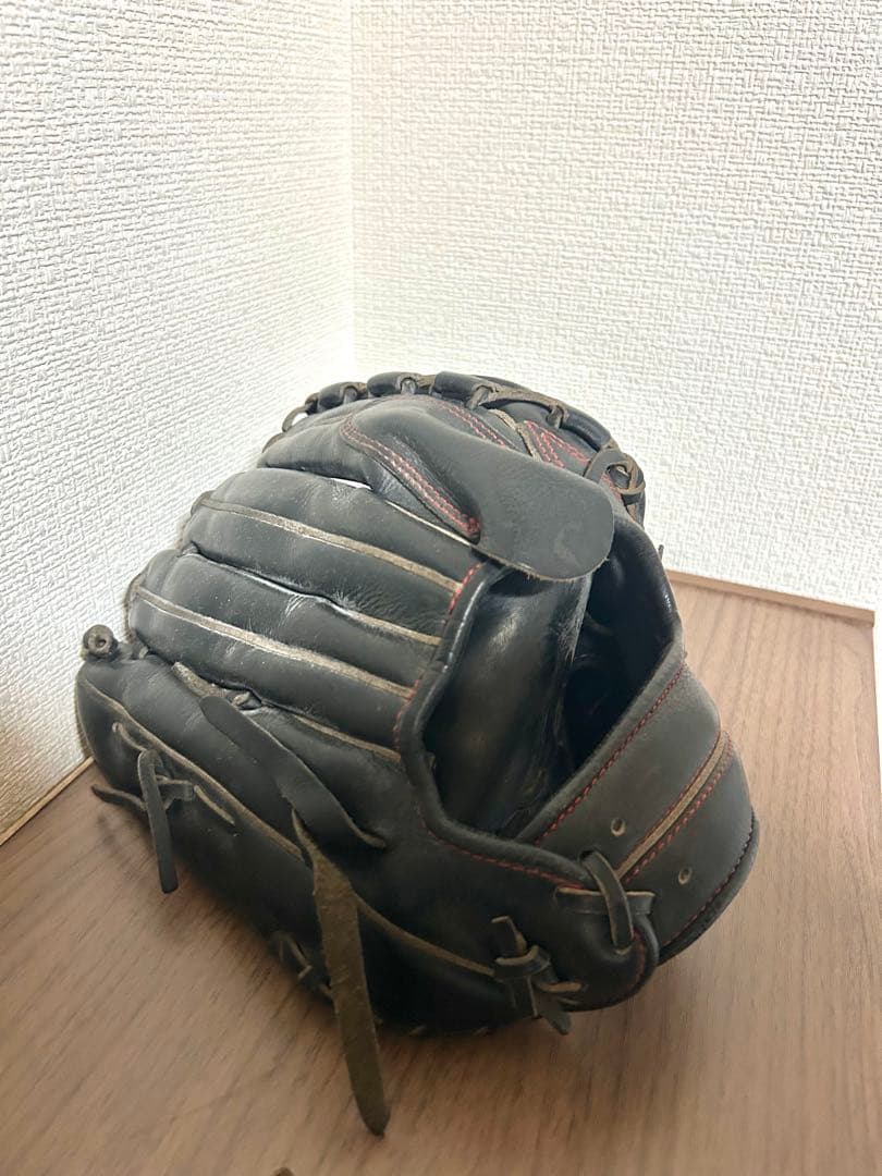 【硬式野球用グラブ】投手用　グローブ 黒　ZETT