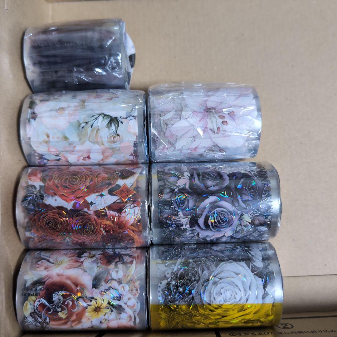 海外マスキングテープ　薔薇　花柄等　巻き売り　装飾マステ　海外マステ　マステ