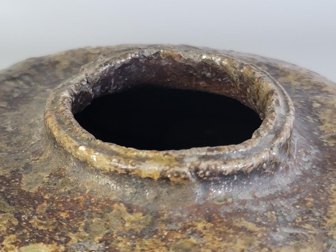 古美術 古信楽 杵形 花生 茶道具