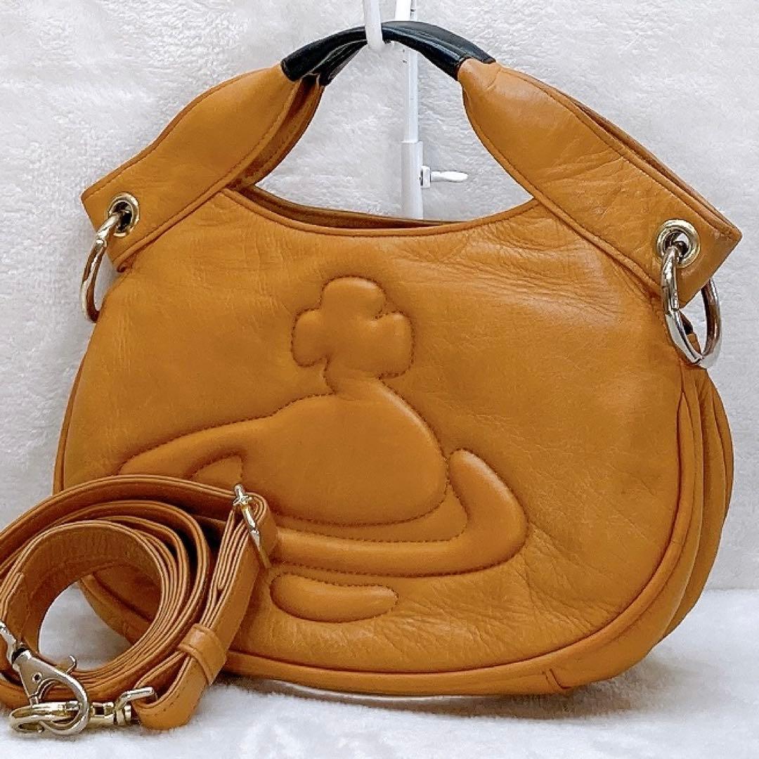 Vivienne Westwood ショルダーバッグ オーブ エンボス レザー