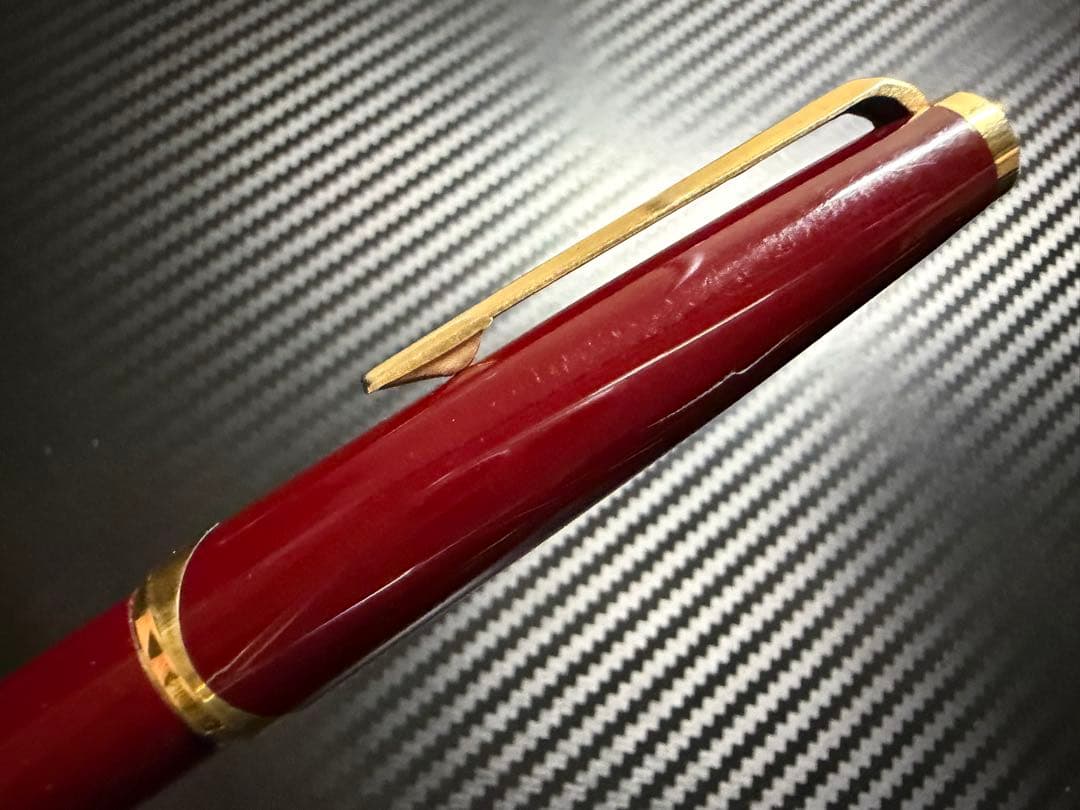 美品 モンブラン No.121 ボルドー EF 極細字 万年筆 18K