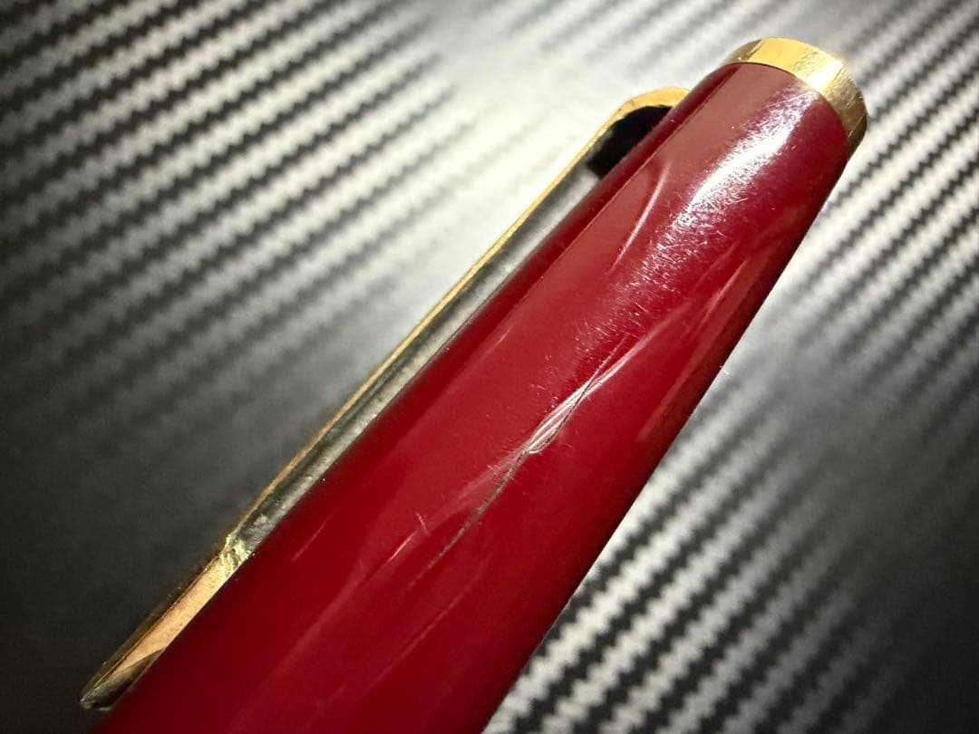 美品 モンブラン No.121 ボルドー EF 極細字 万年筆 18K