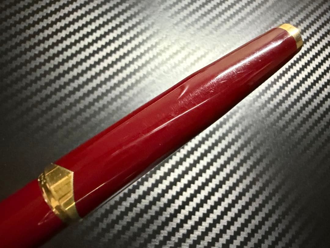 美品 モンブラン No.121 ボルドー EF 極細字 万年筆 18K