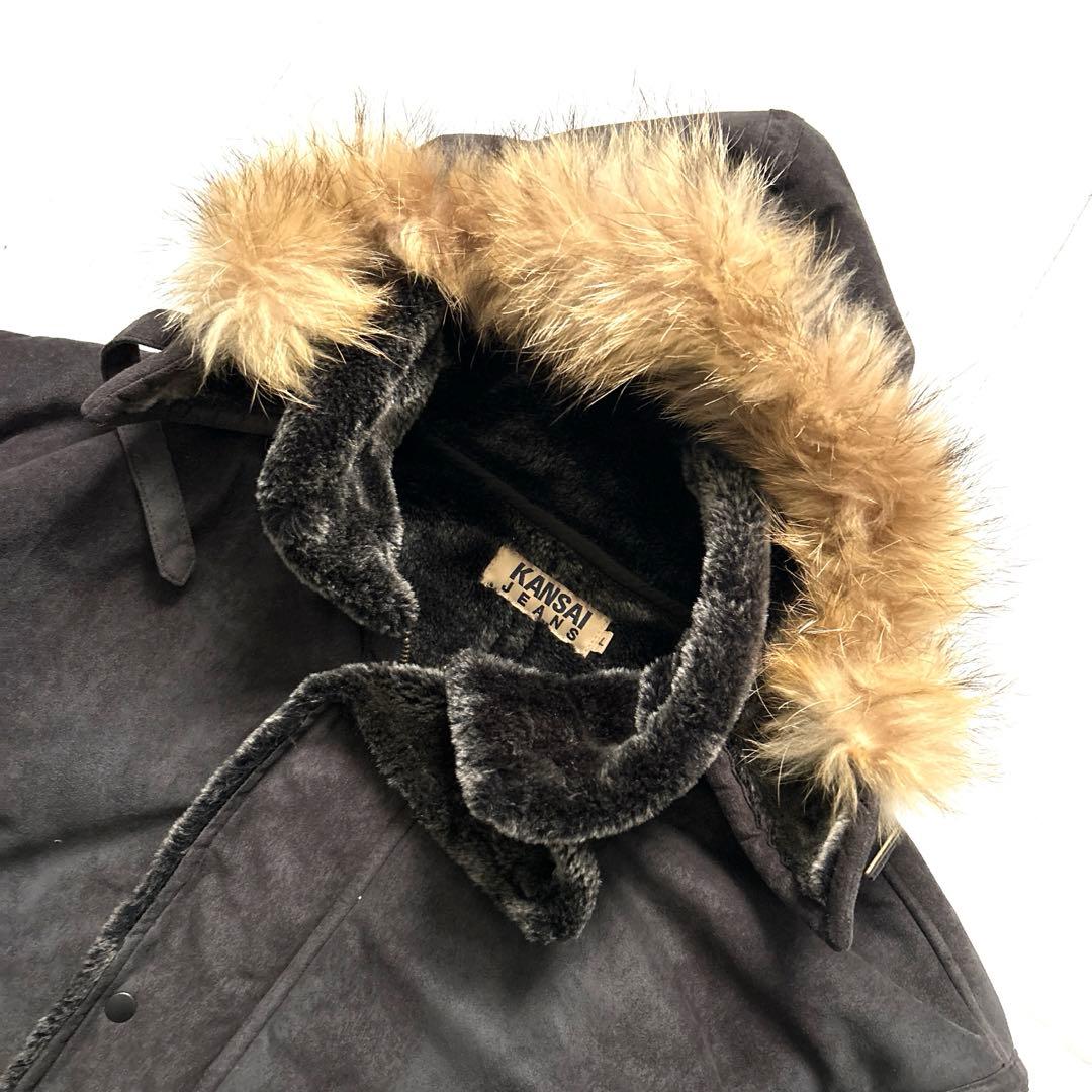 90s 山本寛斎4LサイズKANSAI JEANS ムートンハーフコート