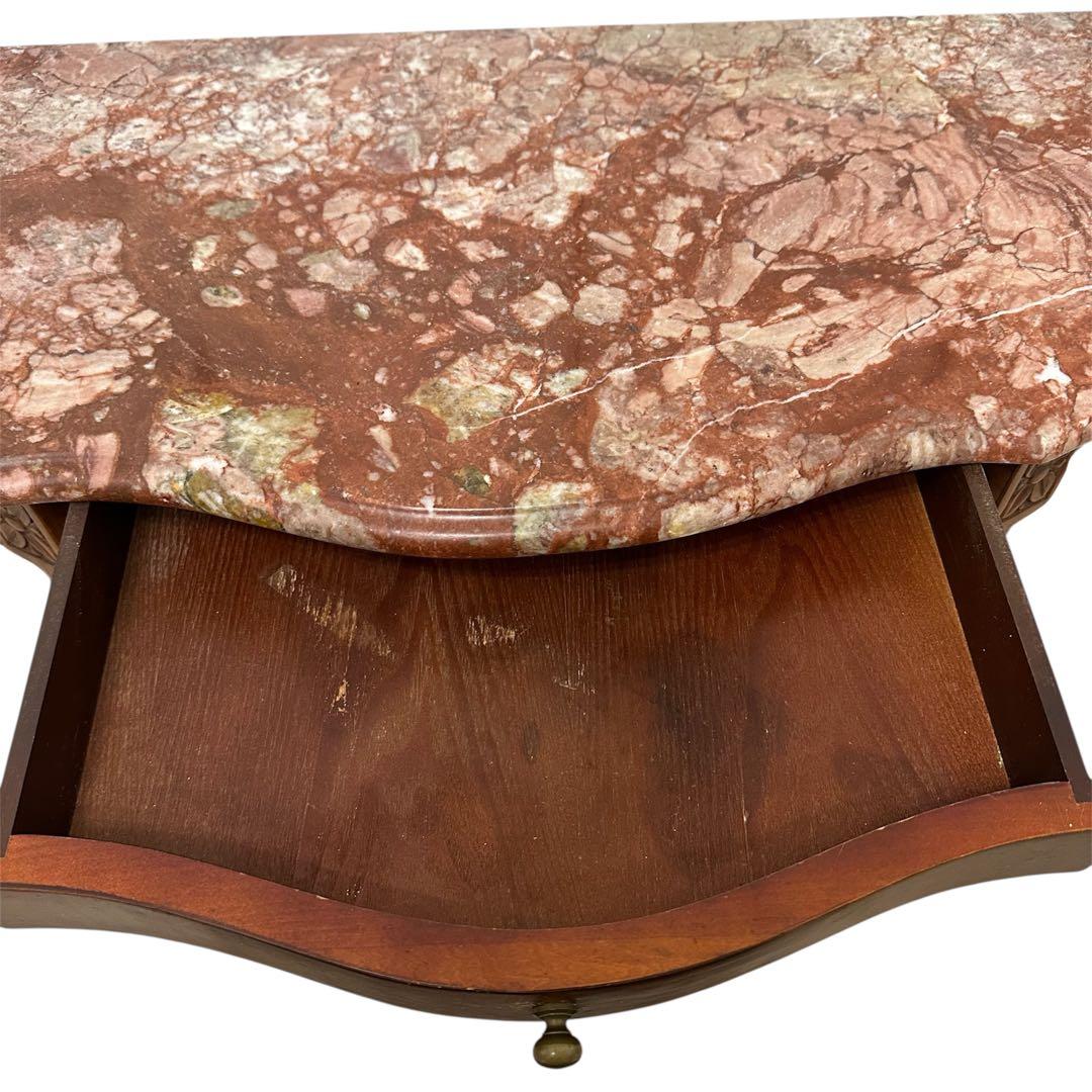 大理石 クラシック アンティークコンソールテーブル 電話台 家具