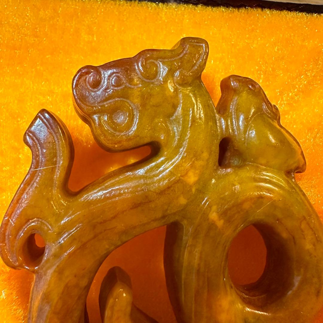 天然石彫刻　２点セット　収納箱付き