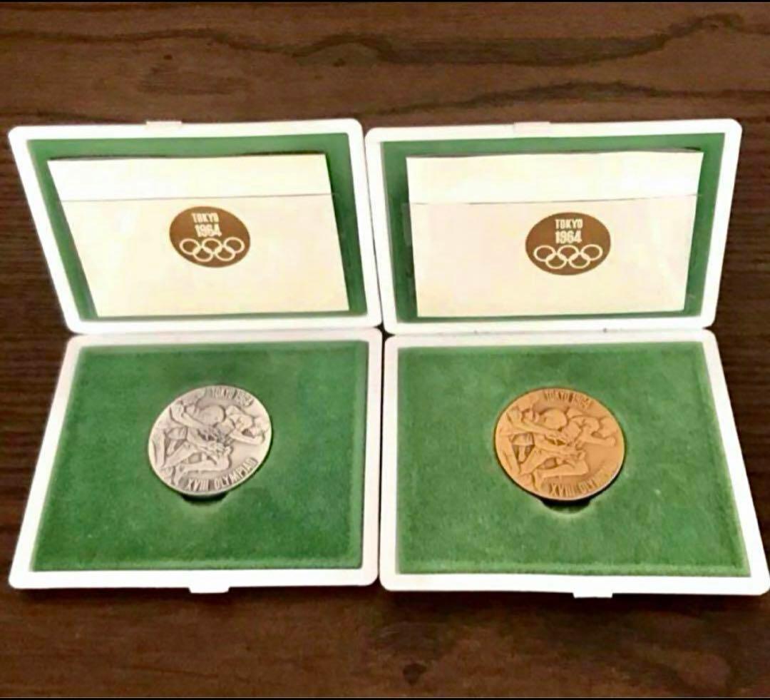【美品】1964年 東京オリンピック記念 銀メダル・銅メダル ⑥