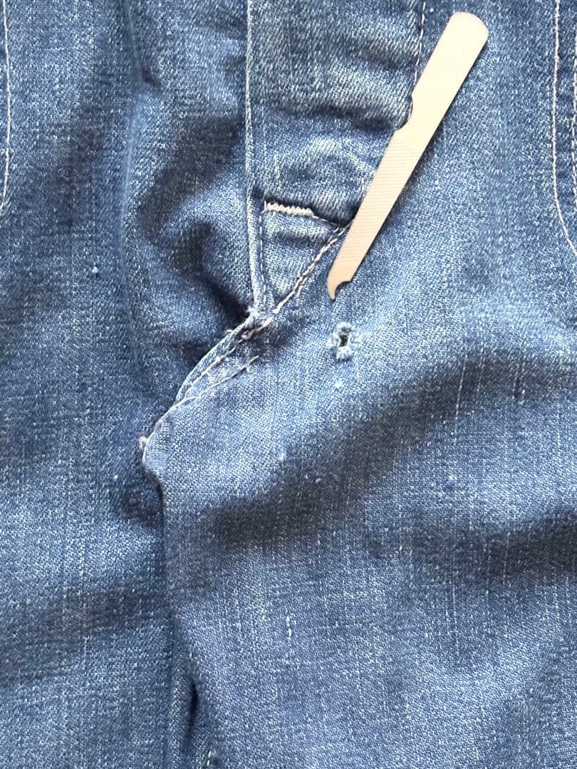 40's 希少 ビンテージ ミリタリー オーバーオール 月桂榭 色落ち 赤ミミ