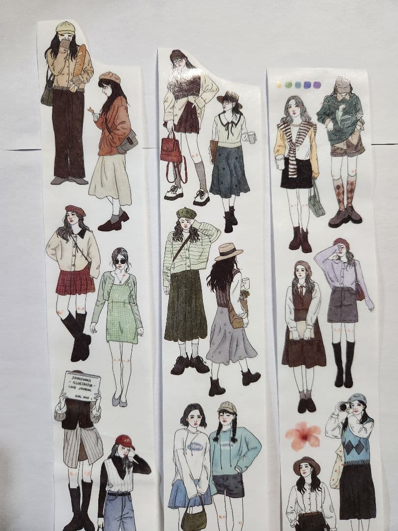 コラージュ素材 海外 マスキングテープ 女の子 1ループ 切り売り おすそ分け