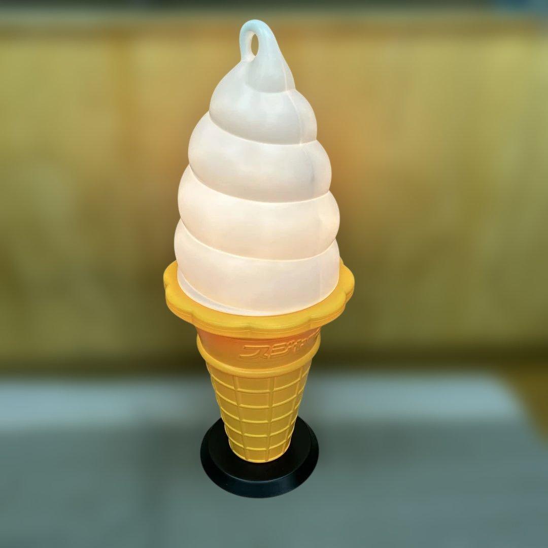 業務用非売品　ソフトクリーム電飾看板　あんどん93センチ　照明　ディスプレイ