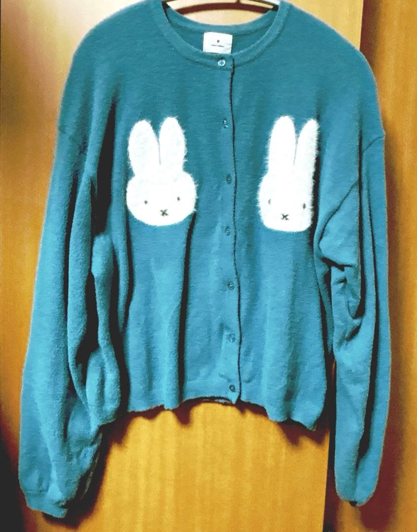 メリージェニー × ミッフィー カーディガン 青