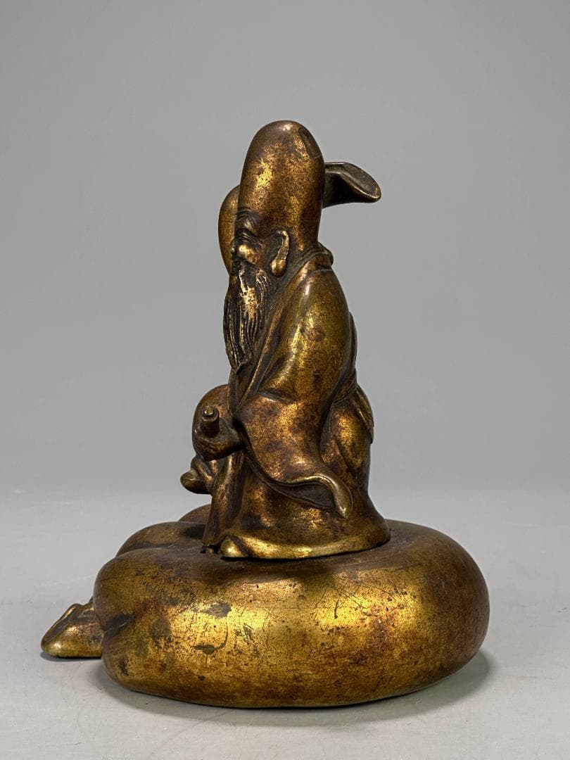 中国美術　清朝　銅製　寿星老人　銅香炉　香薫炉　文房置物　唐物　時代香炉　古物