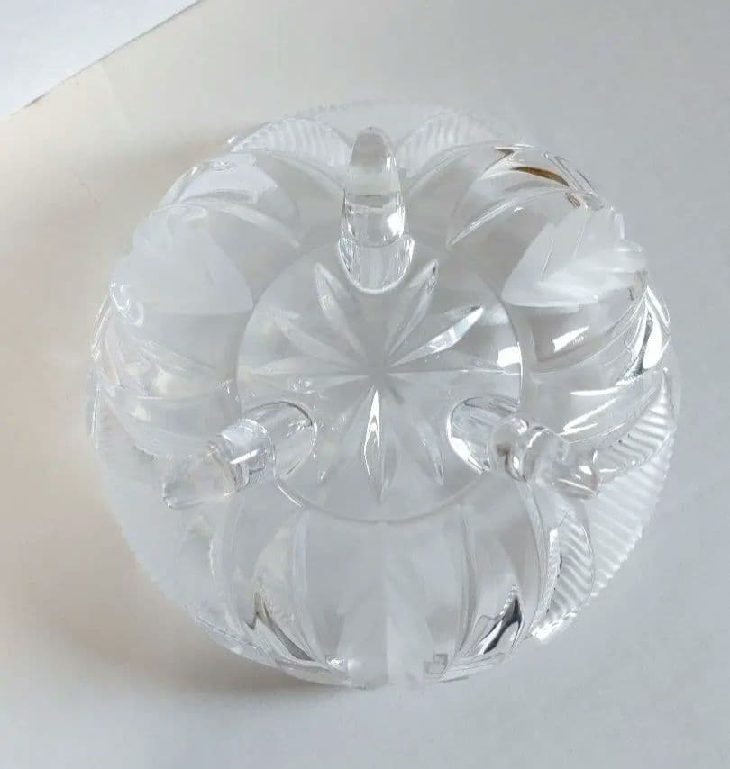 レトロ ガラスボウル ■ 猫脚 足つき アンティーク ヴィンテージ 蚤の市