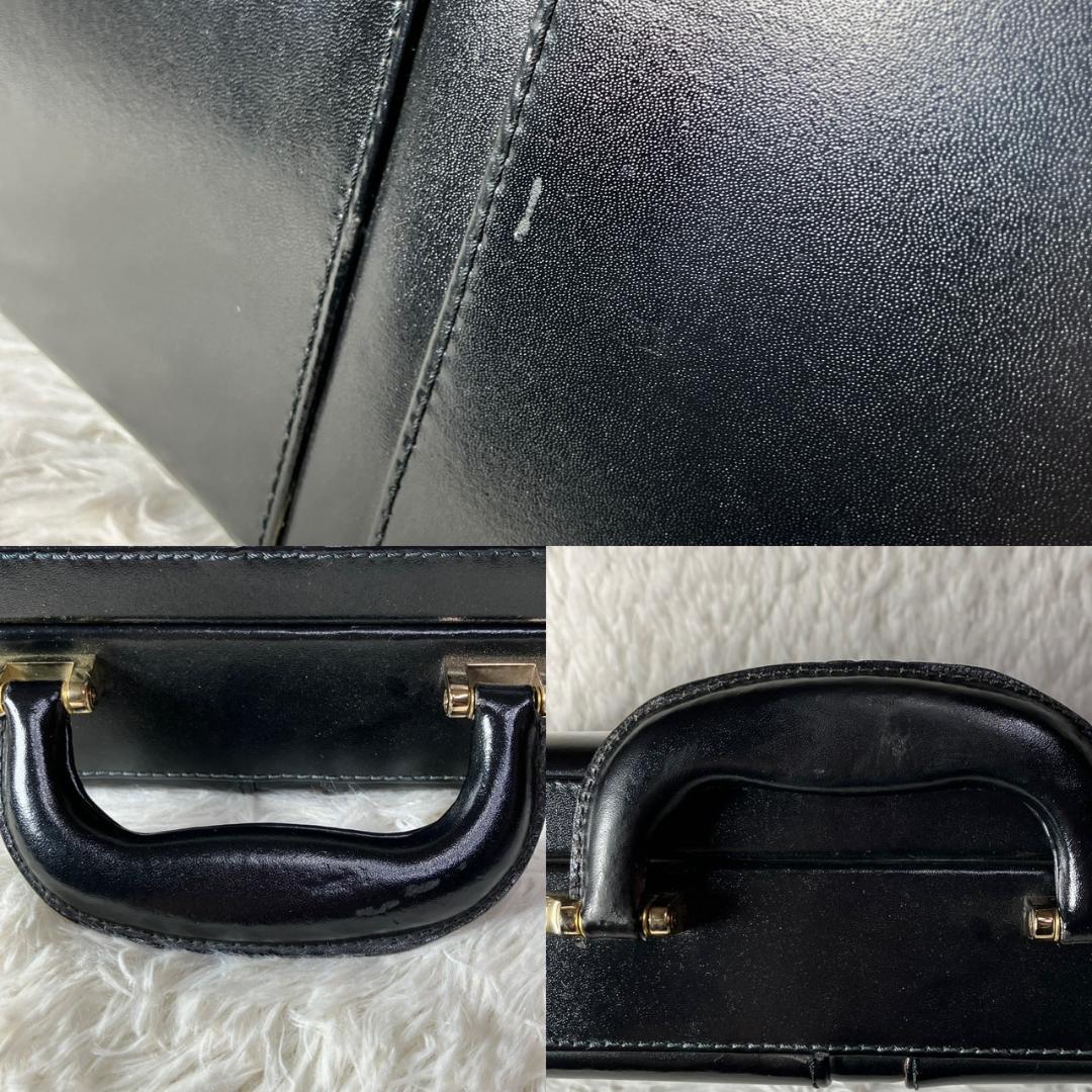 極美品 オールレザー 本革 アタッシュケース ビジネスバッグ ダイヤルロック