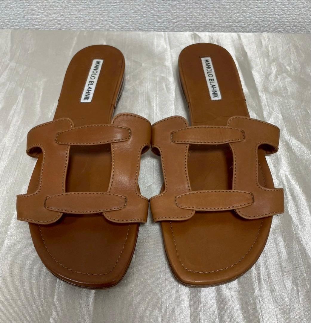 MANOLO BLAHNIKマノロブラニク　サンダル　37（23.5cm）