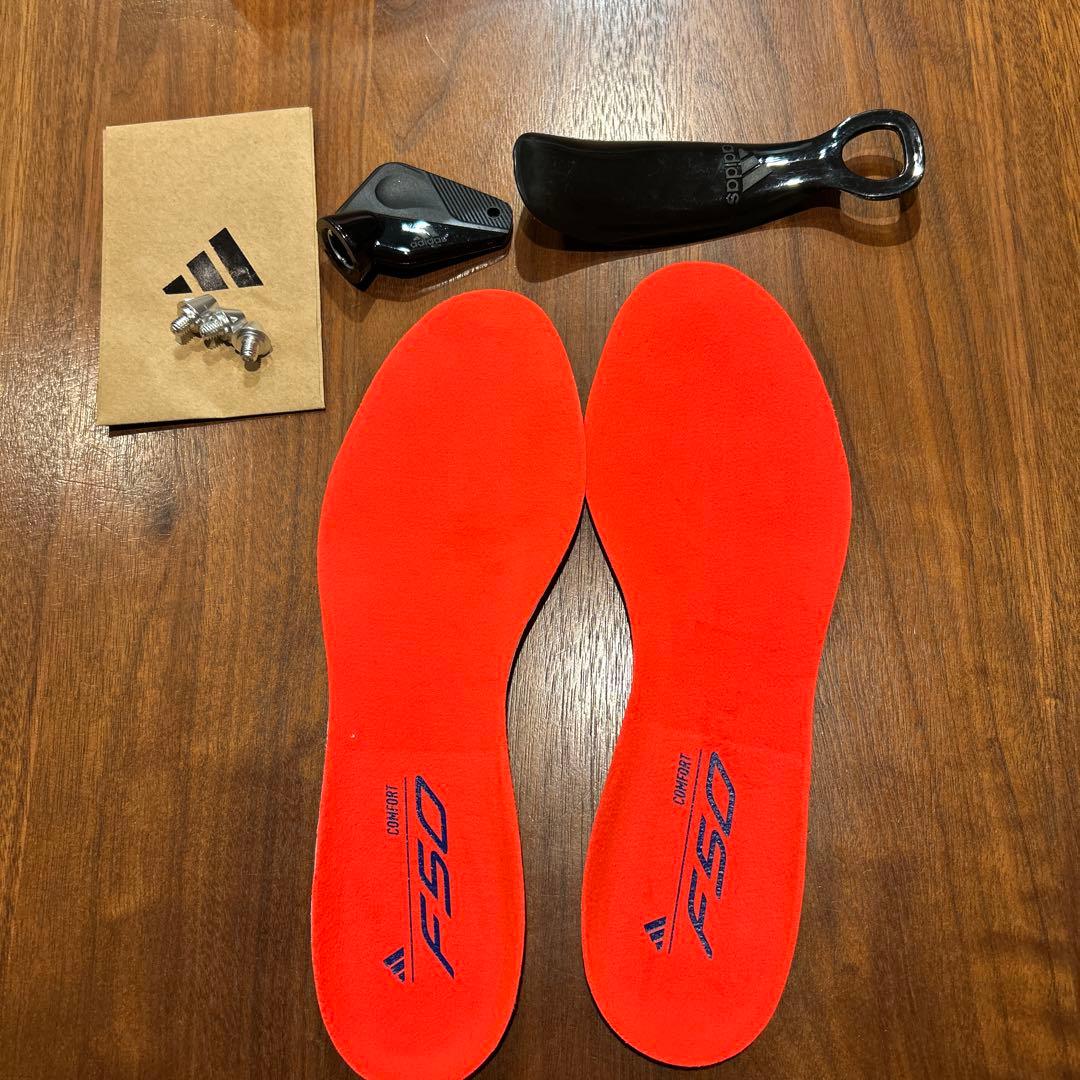 adidas F50 サッカーシューズ ホワイト/レッド/ブルー 24.5cm