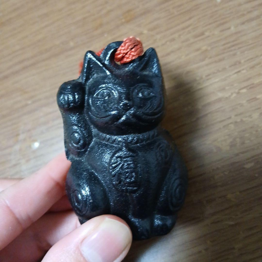 招き猫　鉄器　鈴