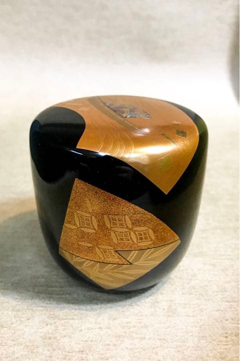 一后一兆　蒔絵　棗 紫舟　共箱 共布