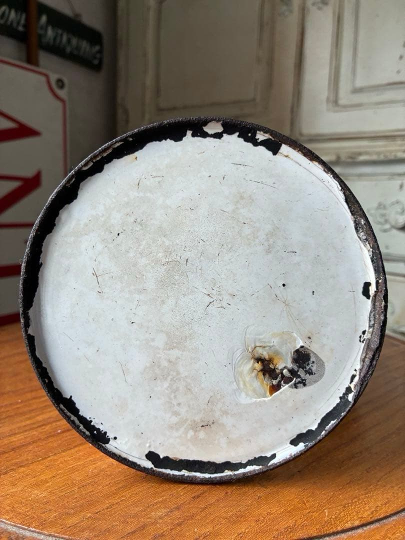 フランス　アンティーク　手描き　ホーロー　コーヒー　ポット　JAPY すみれ