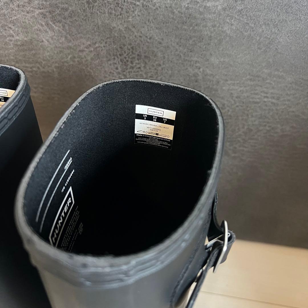 【美品・1回使用】Hunter ロングブーツ 黒 UK5 2025年11月購入