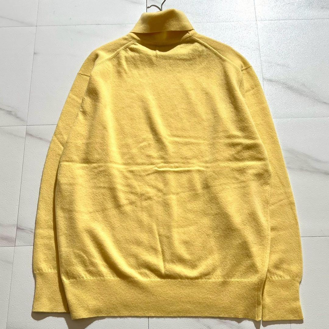 【希少】ジバンシー 4Gロゴ カシミヤ100% タートルネックニット イエロー