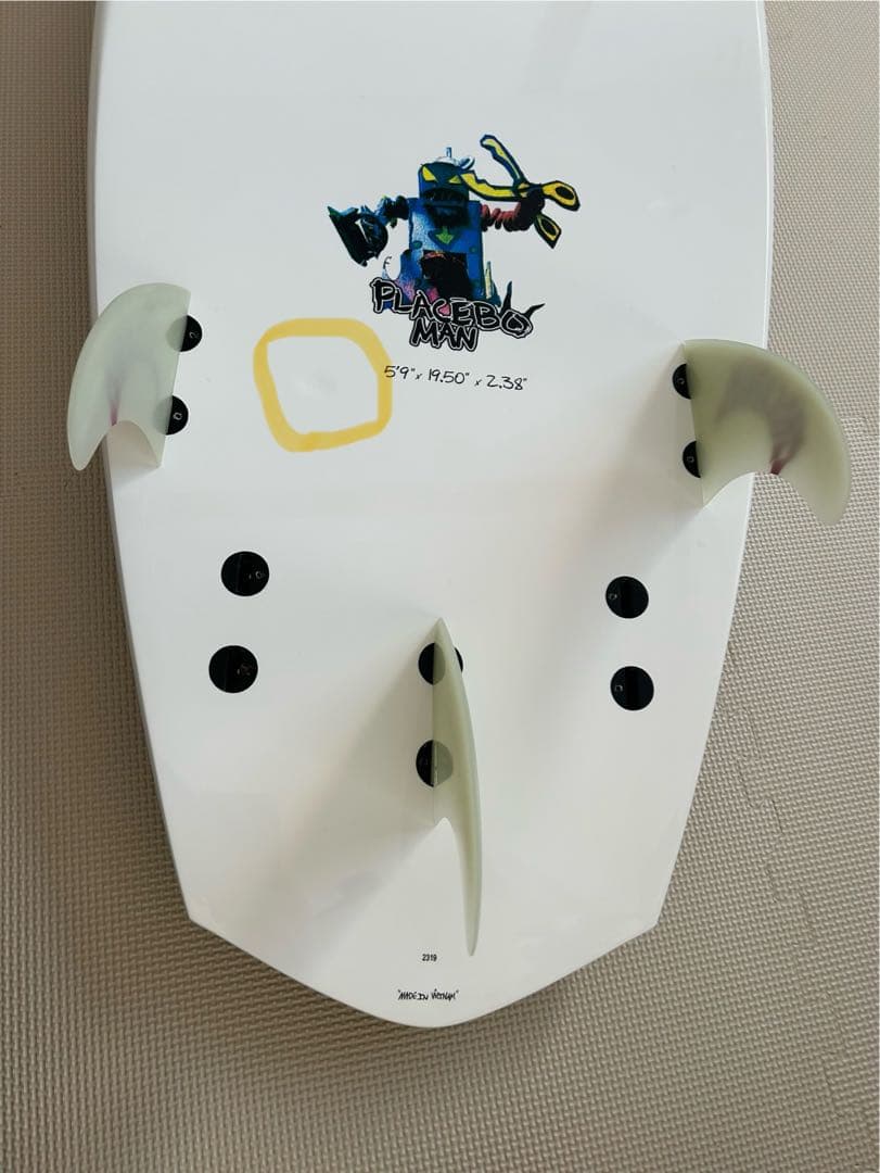 【湘南周辺にて手渡し限定】PLACEBO ROCKET5‘9／5フィンセット