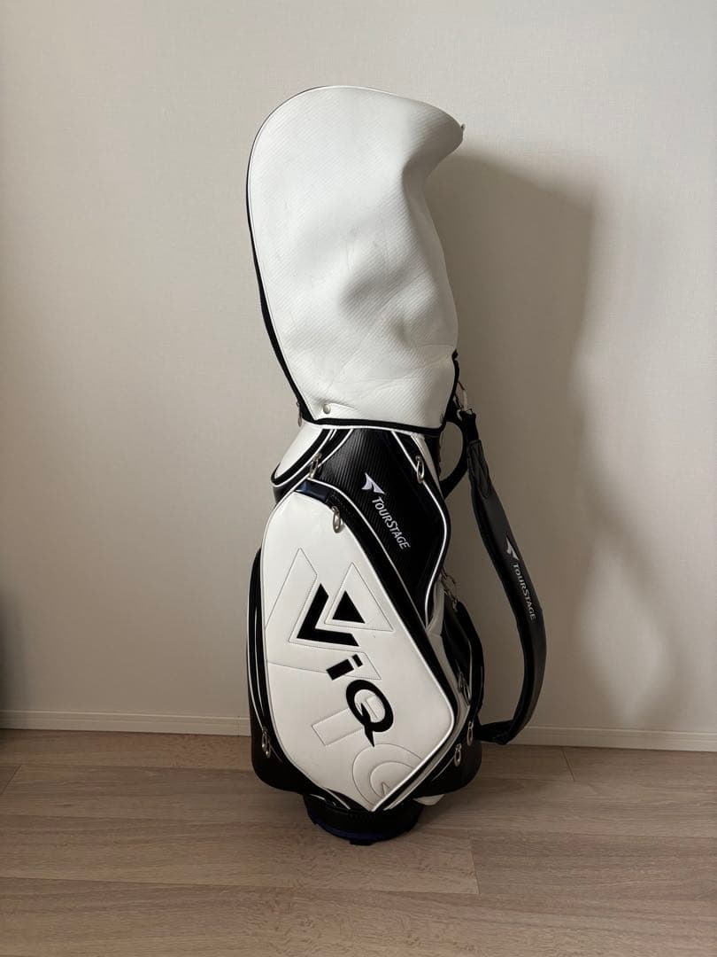 ツアーステージ ViQ 2022 キャディバッグ 9型 ブラック／ホワイト