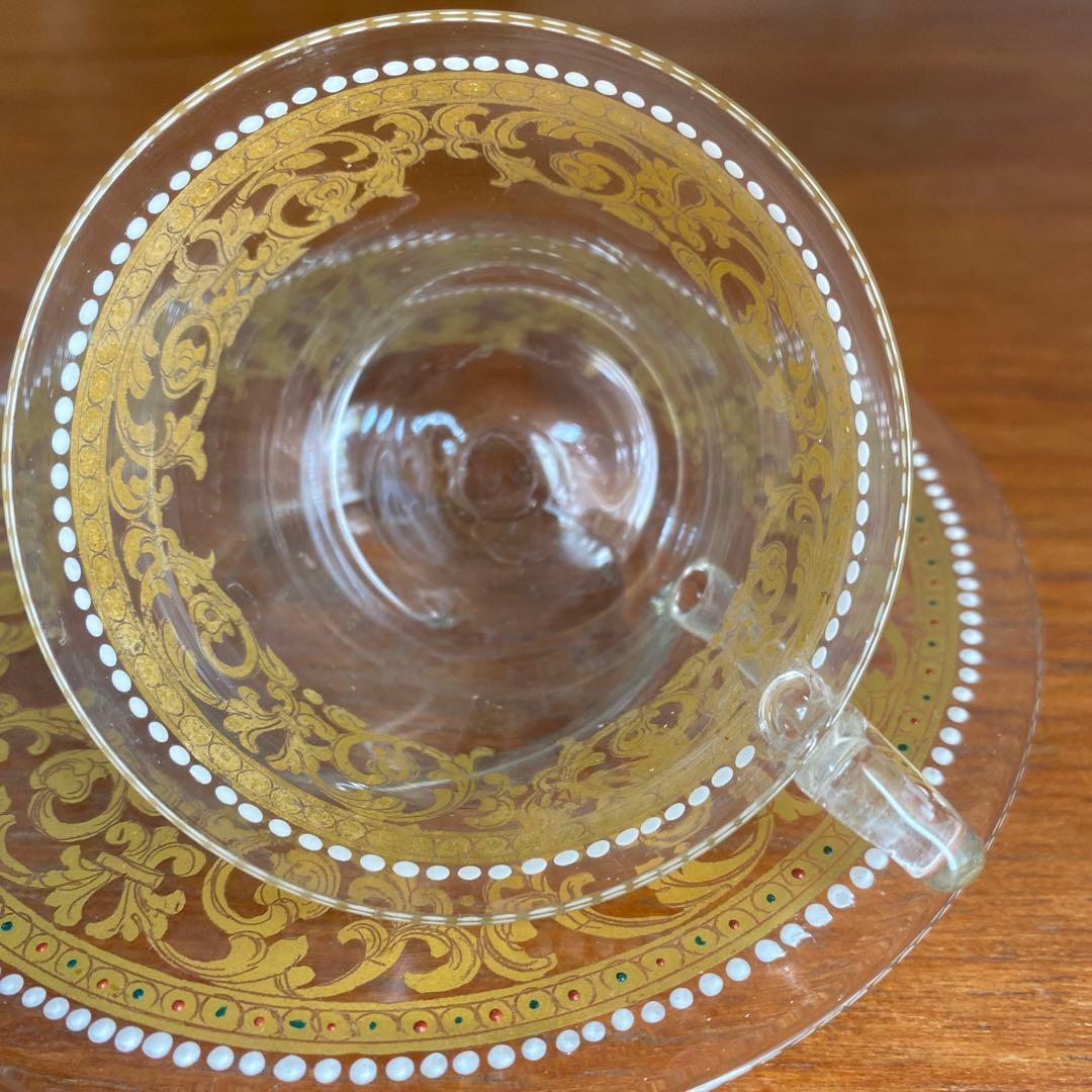 アンティーク ムラーノ サルヴィアティ グラス スモール カップ＆ソーサー