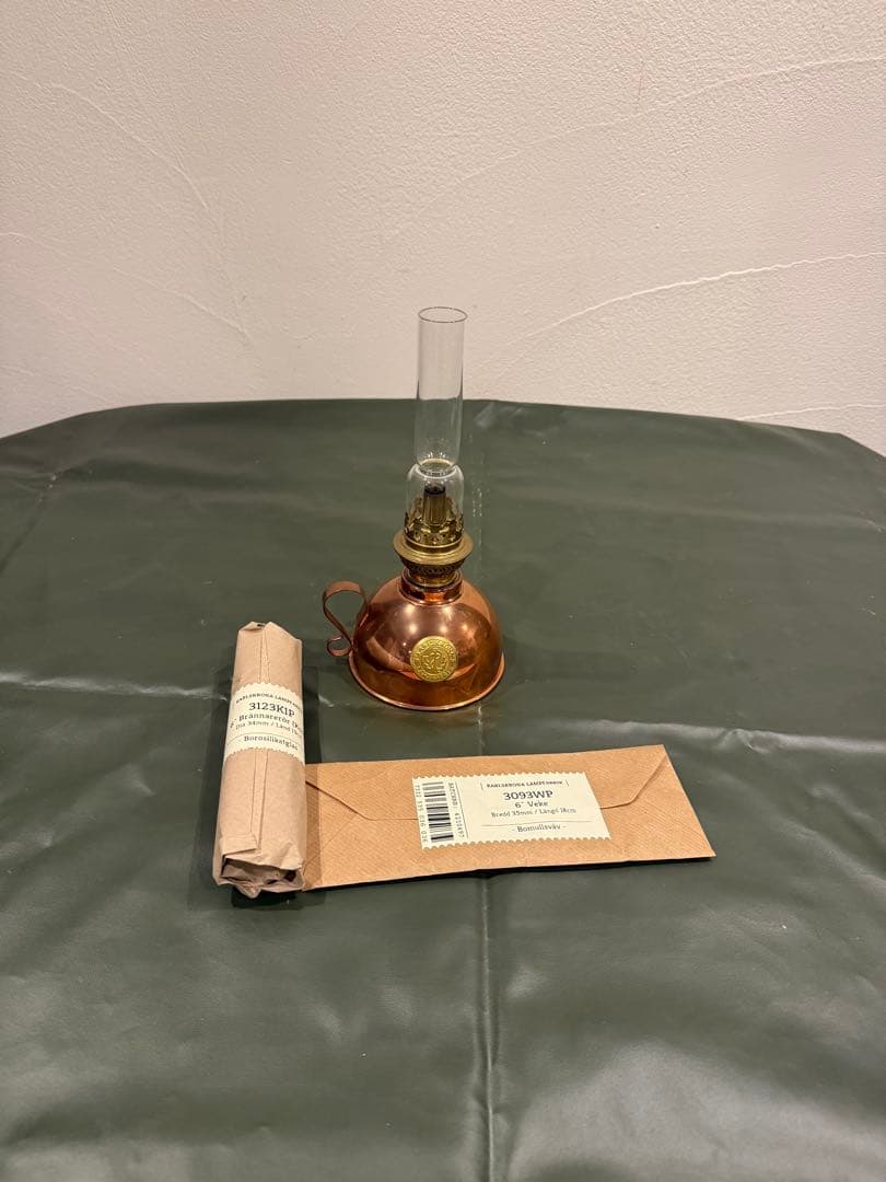 Karlskrona 6インチ　オイルランタン　リペア様ガラス＆替芯付き！