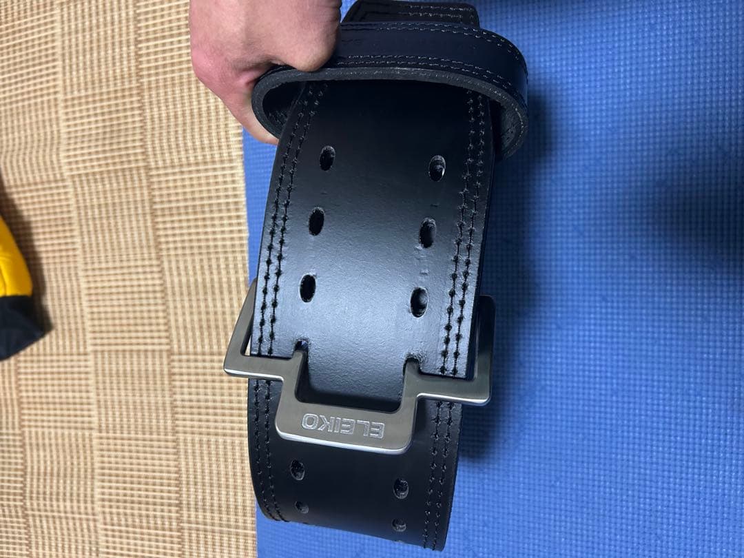 ELEIKO レザー トレーニングベルト フックバックル