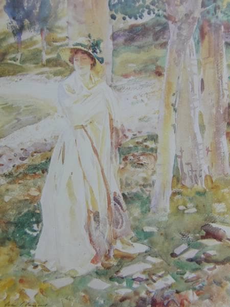 ジョン・シンガー・サージェント、待ち合わせ、希少な額装用画集より