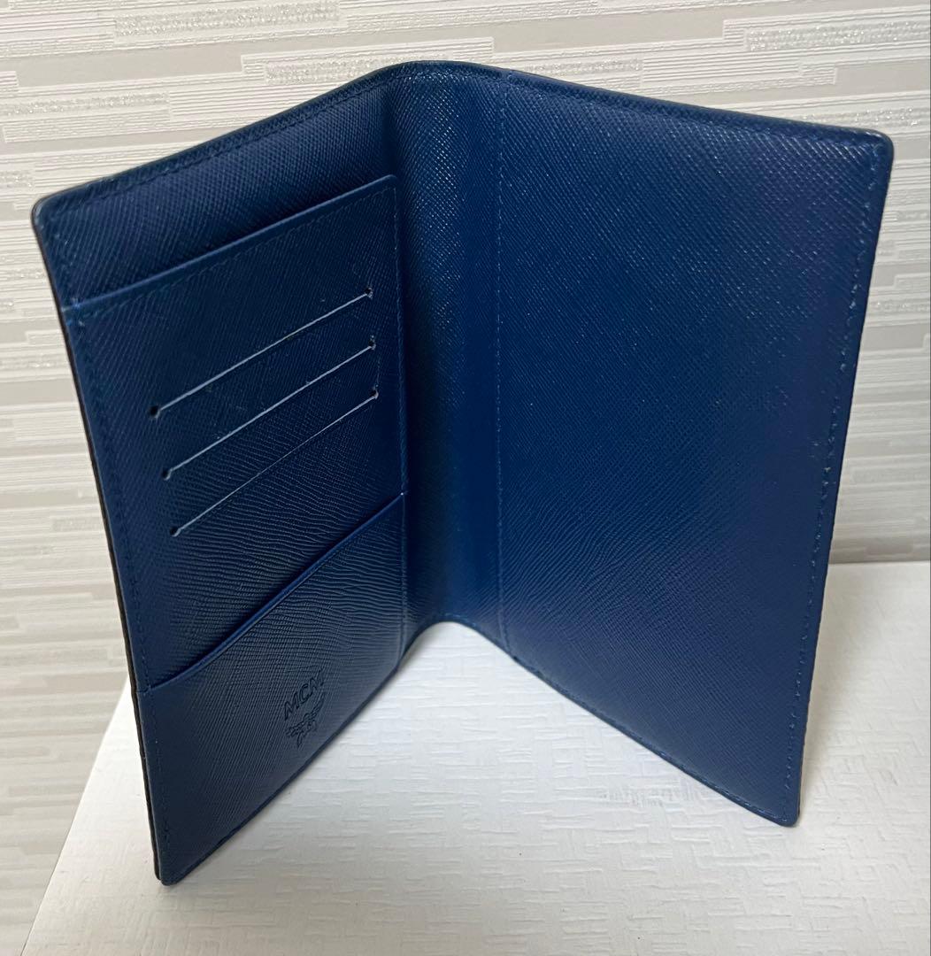 MCM ロゴプリント パスポートケース ブラウン