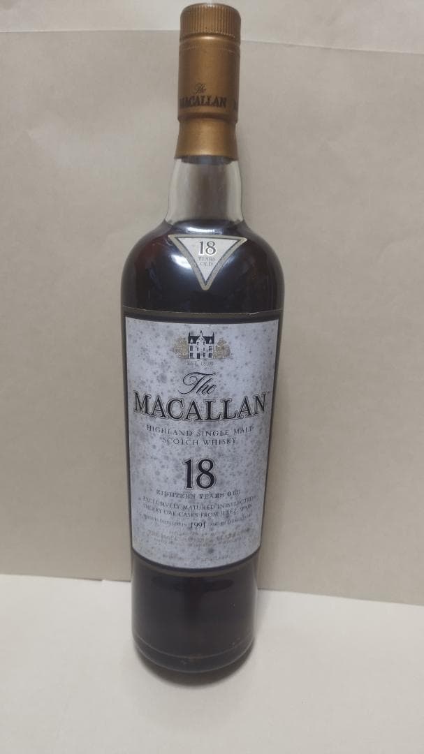 マッカラン18年（1991年）　ラベル汚れ有り