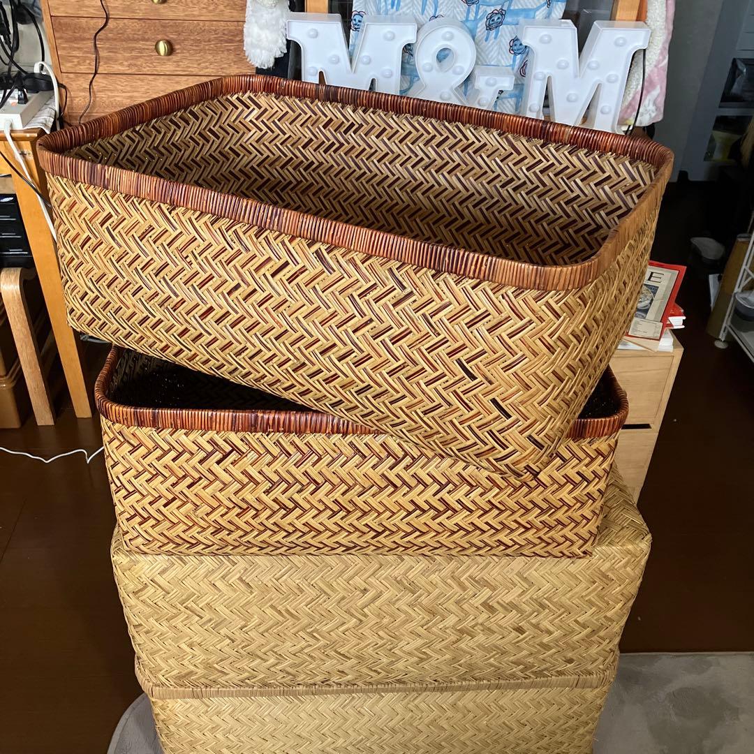 昭和レトロ 中サイズ 行李 クリーニング済み 超美品 ① ③セット