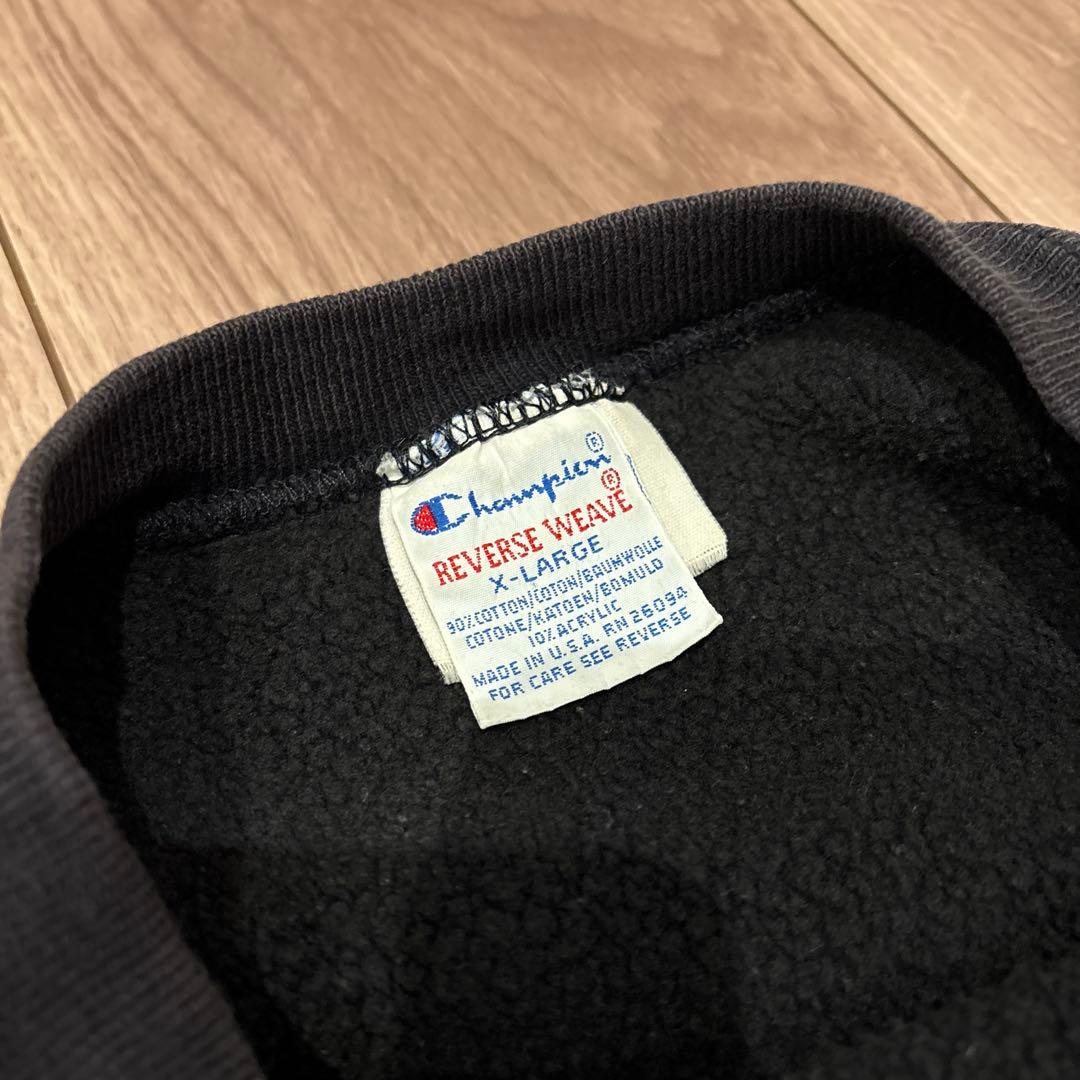 90s Champion Reverse Weave XL BLACK刺繍タグ