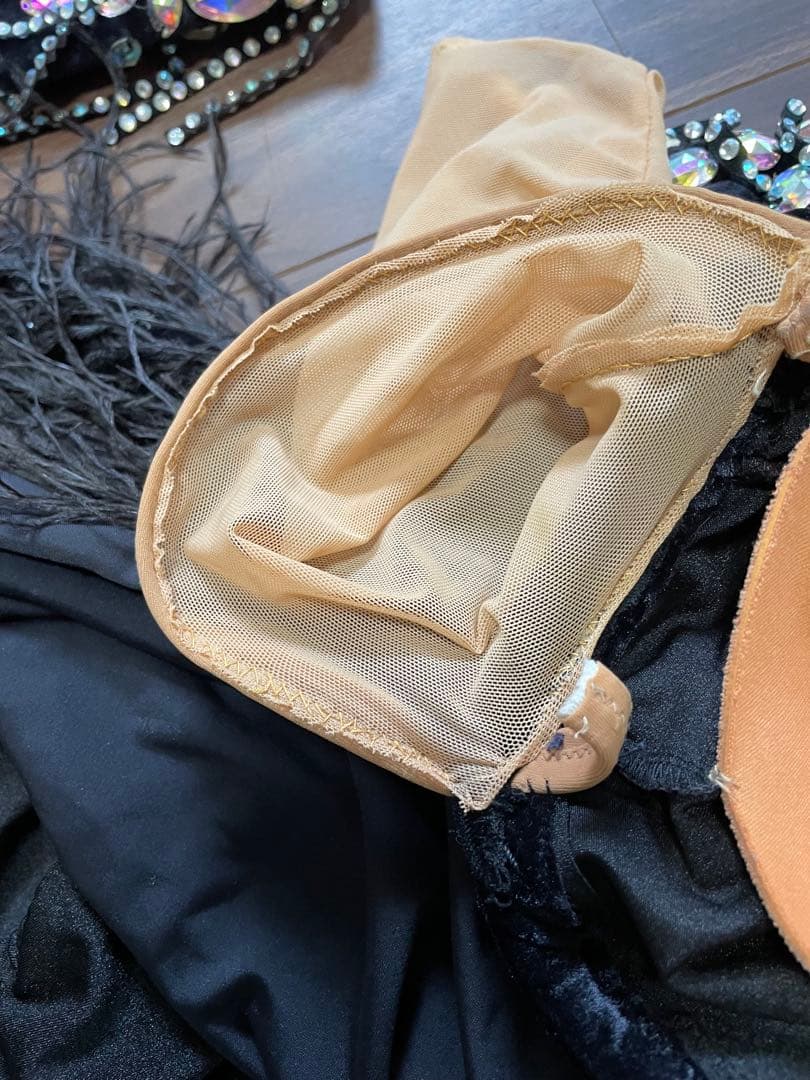 社交ダンス　ナディアドレス 黒 ベルベット