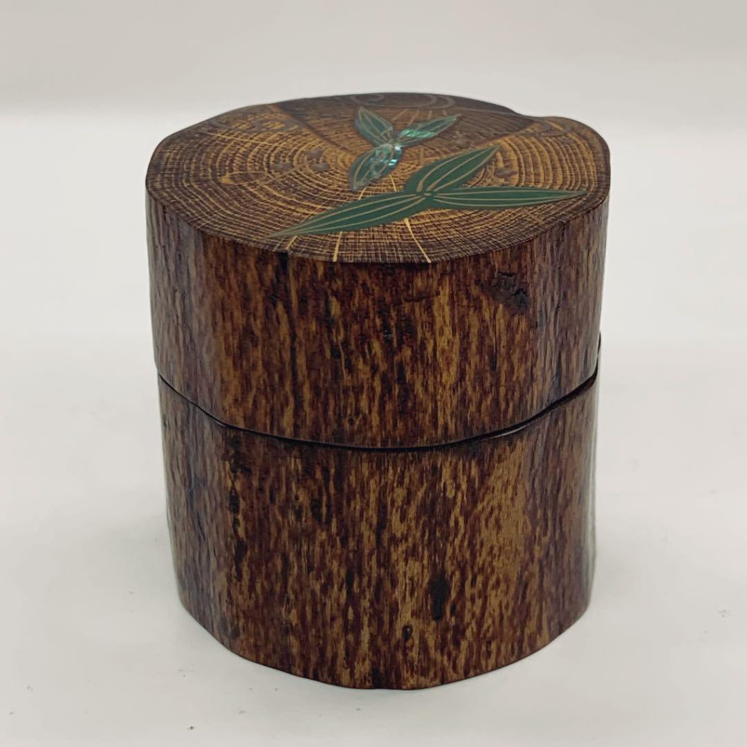 【香合　蔦　おもだか蒔絵】荒井芳樹　共箱